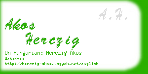 akos herczig business card